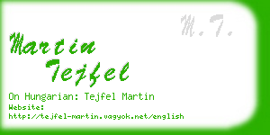 martin tejfel business card
